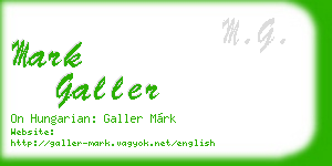 mark galler business card